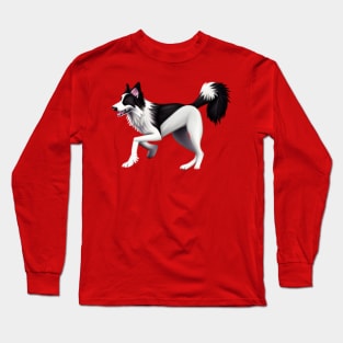 Border Collie Cartoon Long Sleeve T-Shirt